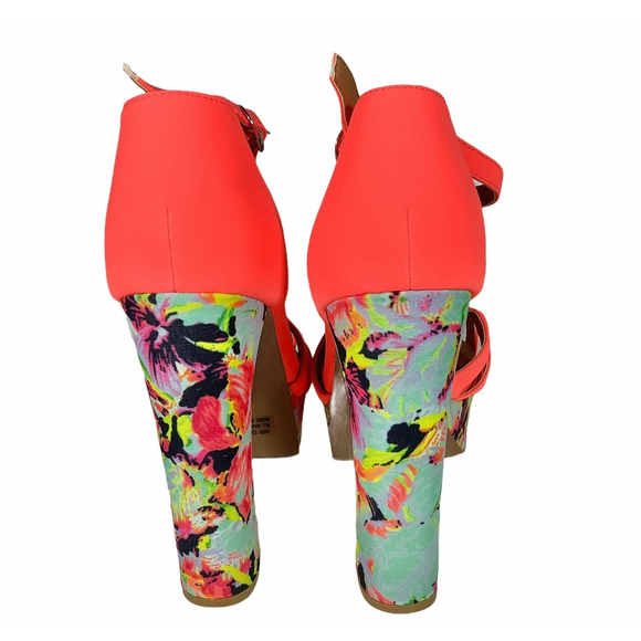 Qupid Womens Summer Tropical Heels - Picture 3 of 4